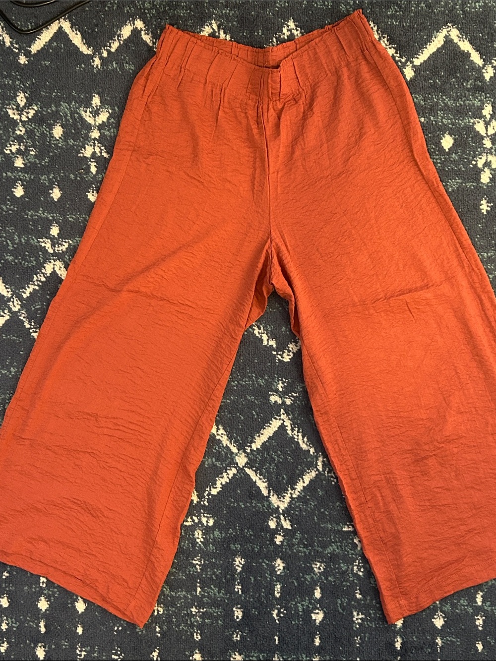 Adrianna Papell Wide-Leg Pull-On Pants - Rust Orange